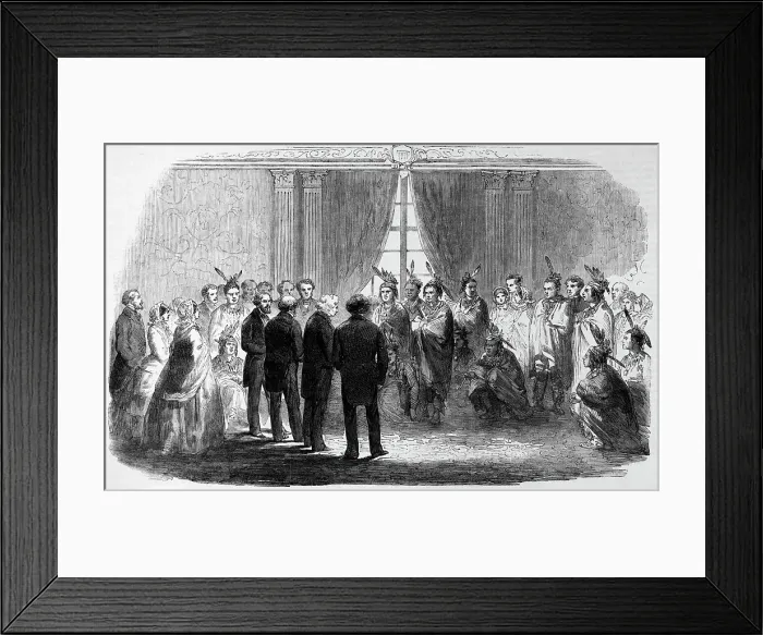 Framed Print : Presenting Native Americans To President Framed Print : Presenting Native Americans To President