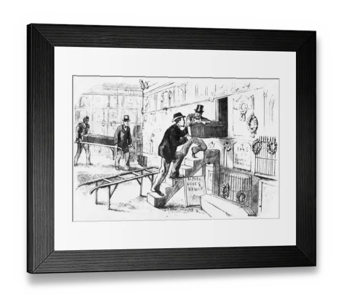 Framed Print : Men Lifting A Coffin Into A Vault Framed Print : Men Lifting A Coffin Into A Vault