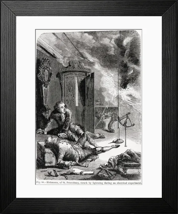 Framed Print : G.W. Richmann Struck By Lightning Framed Print : G.W. Richmann Struck By Lightning