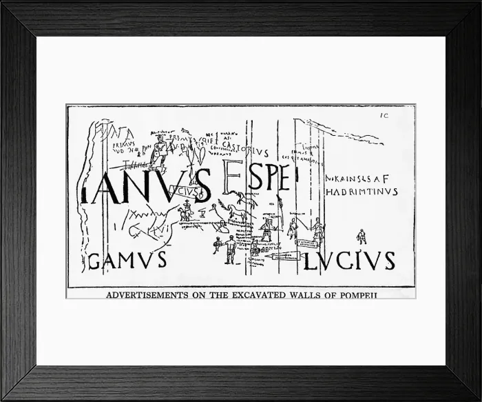 Framed Print : Illustration Depicting Writing On Wall Framed Print : Illustration Depicting Writing On Wall