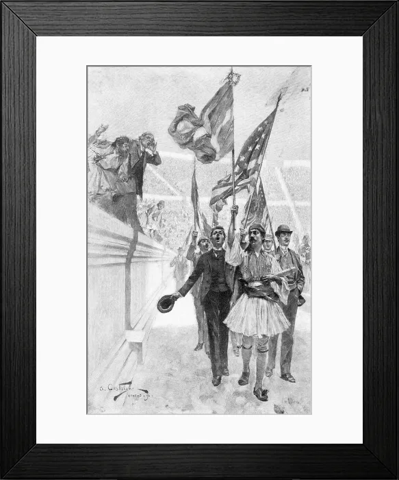 Framed Print : Olympic Games of 1896 by Andre Castaigne Framed Print : Olympic Games of 1896 by Andre Castaigne