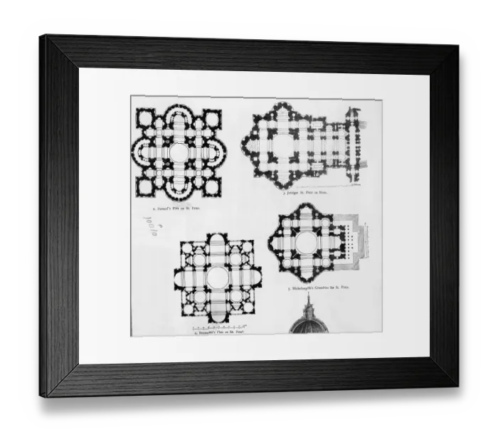 Framed Print : St. Peter'S Floor Plan Diagrams Framed Print : St. Peter'S Floor Plan Diagrams