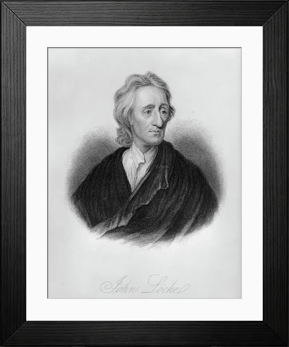 Framed Print : Portrait Of Philosopher John Locke Framed Print : Portrait Of Philosopher John Locke