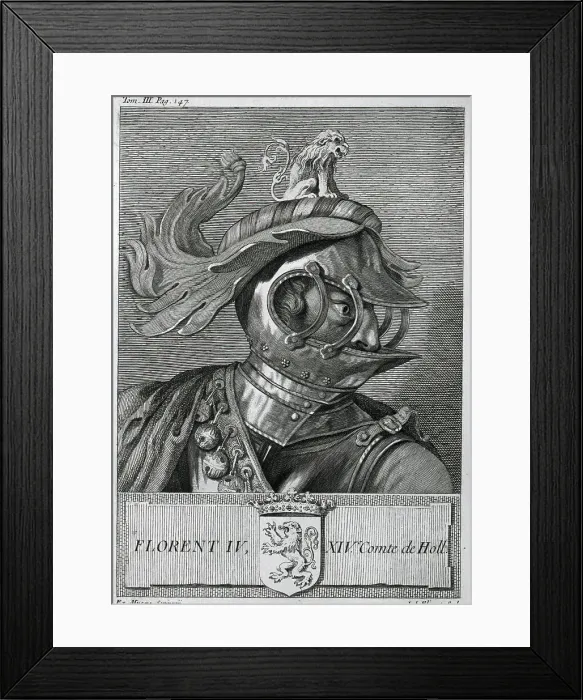 Framed Print : Engraving Showing An Elaborate Helmet Framed Print : Engraving Showing An Elaborate Helmet