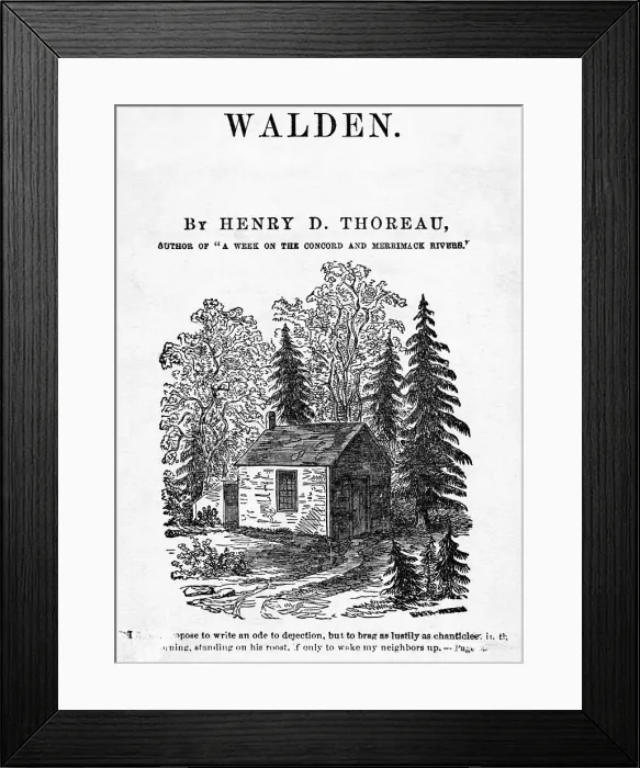 Framed Print : Illus. Of Henry Thoreau's Hut; From Walden Framed Print : Illus. Of Henry Thoreau's Hut; From Walden
