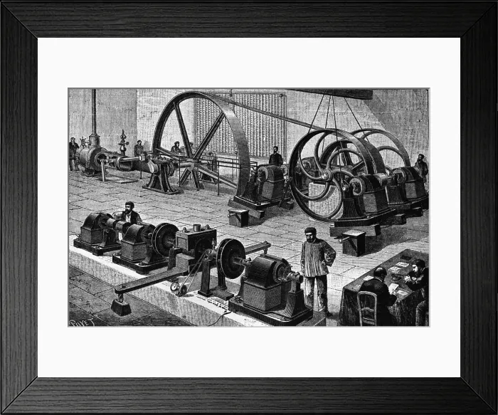 Framed Print : Generators And Workers Power Station Framed Print : Generators And Workers Power Station