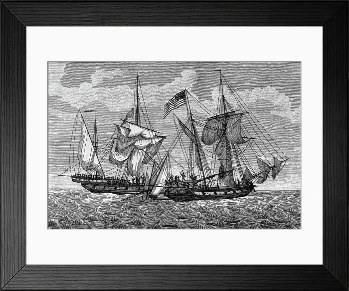 Framed Print : Tripolian Pirates Attack Schooner Framed Print : Tripolian Pirates Attack Schooner