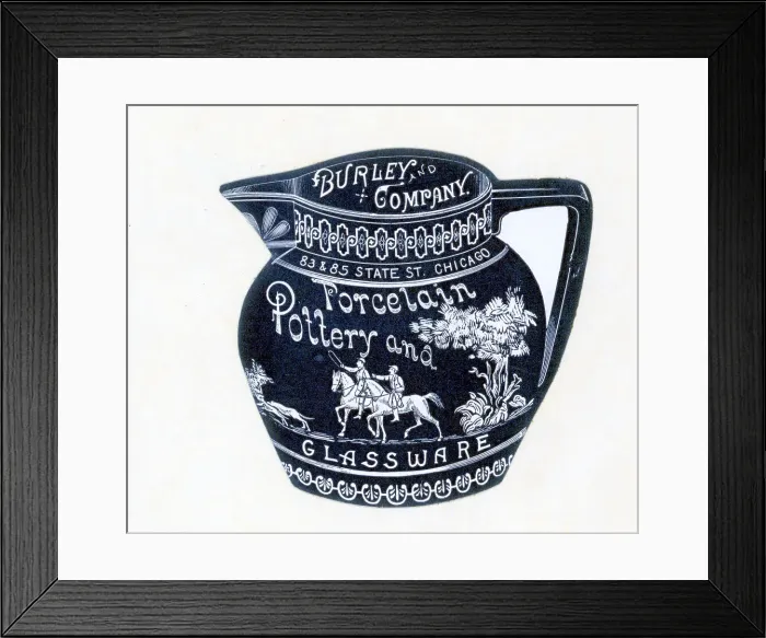 Framed Print : Illustration Of Porcelain Pottery Framed Print : Illustration Of Porcelain Pottery