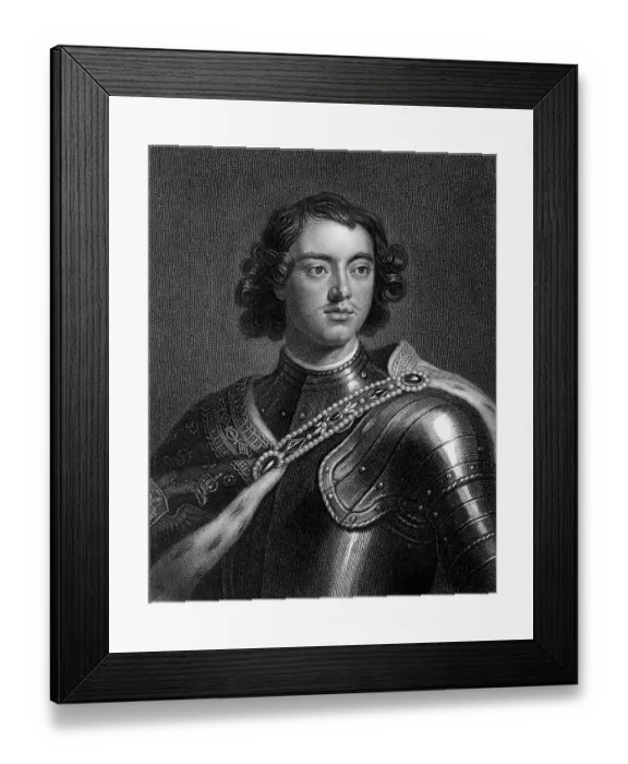 Framed Print : Peter The Great Engraving Framed Print : Peter The Great Engraving