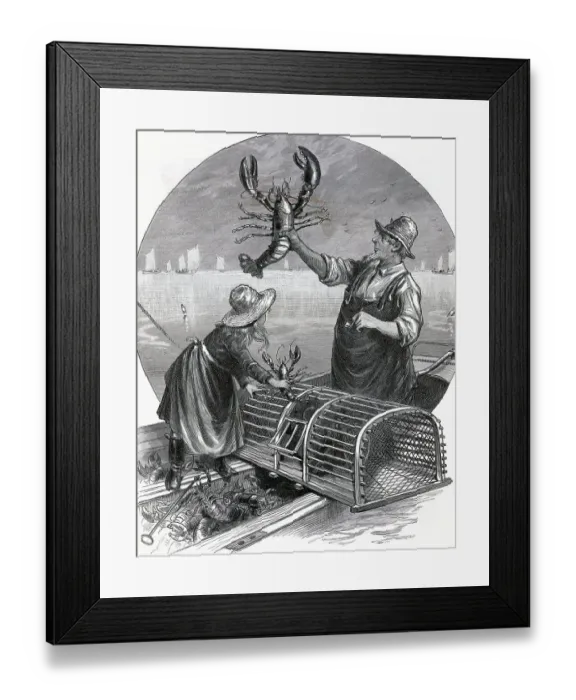 Framed Print : Lobstering On The New England Coast Framed Print : Lobstering On The New England Coast