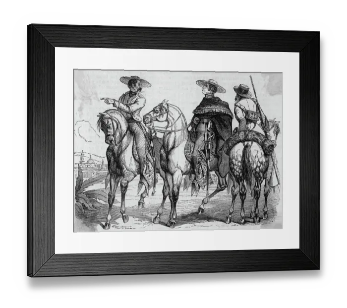 Framed Print : Santa Anna And His Adjutant Arista