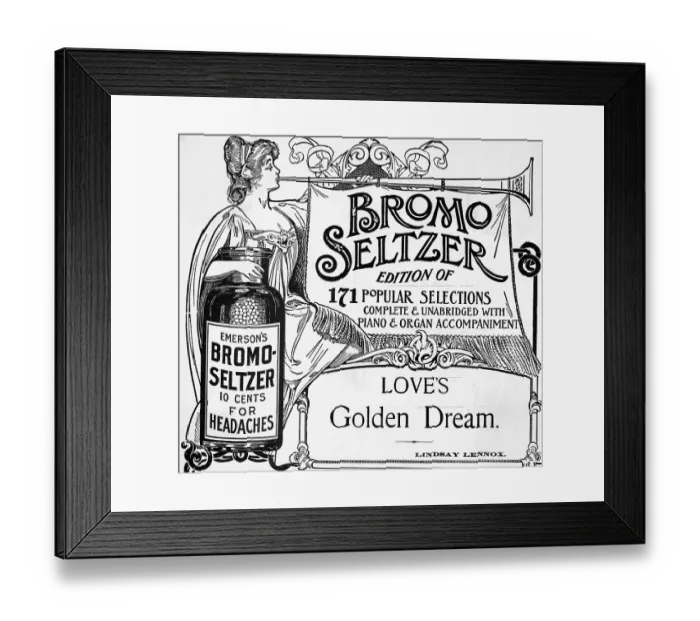 Framed Print : Ad For Emerson'S Bromo-Seltzer Framed Print : Ad For Emerson'S Bromo-Seltzer