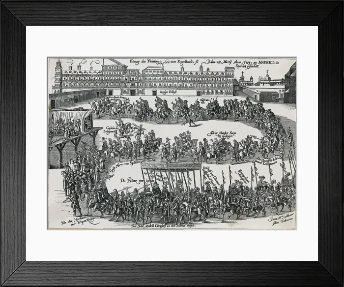 Framed Print : Illustration Showing Spain's Royal Parade for English Prince Framed Print : Illustration Showing Spain's Royal Parade for English Prince