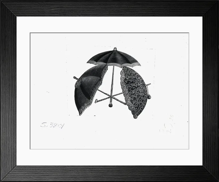 Framed Print : Three Open Ladies Parasols Framed Print : Three Open Ladies Parasols