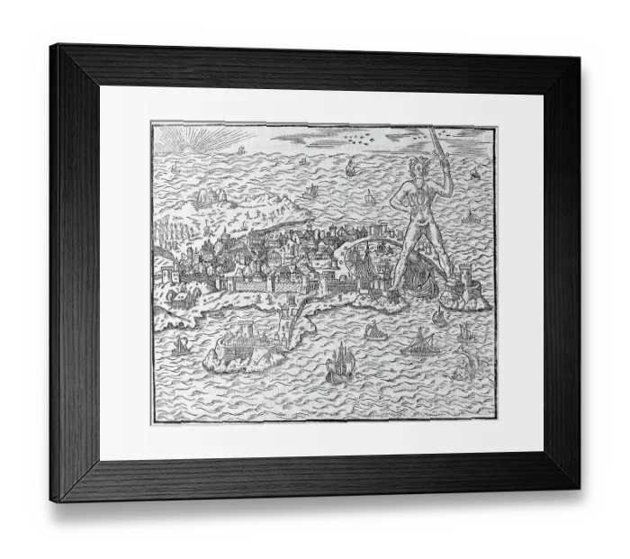 Framed Print : Engraving Of Colussus Of Rhodes Framed Print : Engraving Of Colussus Of Rhodes