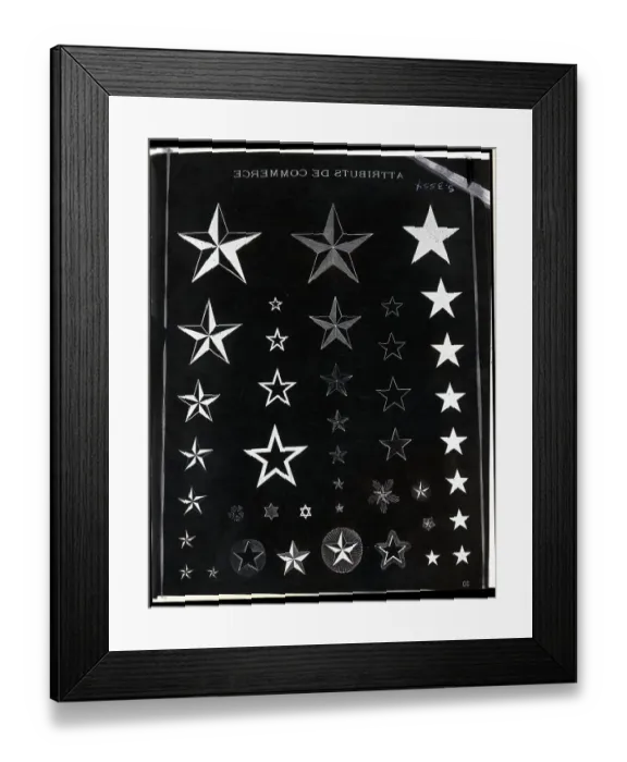 Framed Print : Illustrated Page Of Stars Framed Print : Illustrated Page Of Stars