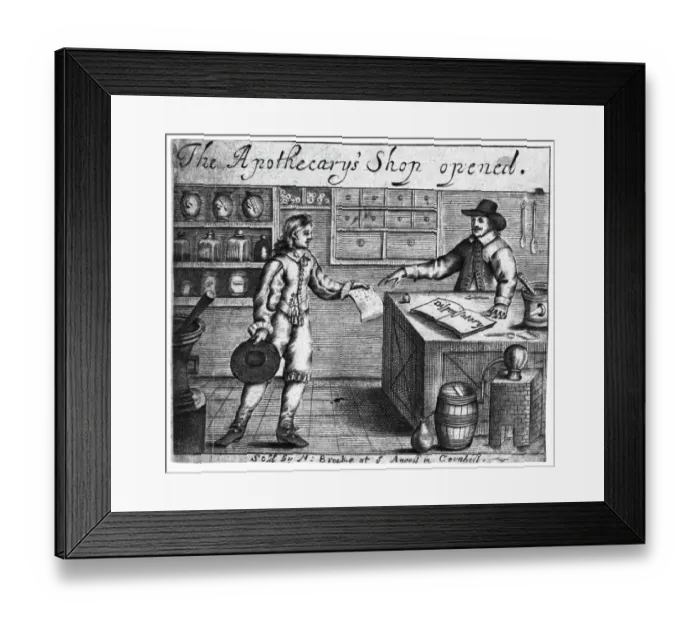 Framed Print : 17Th Century English Apothecary Shop Framed Print : 17Th Century English Apothecary Shop