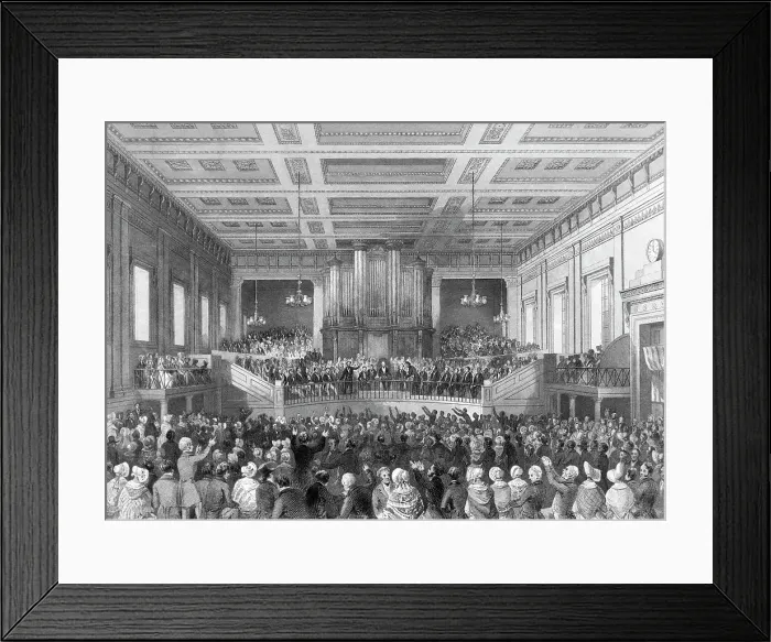 Framed Print : Anti-Slavery Meeting at Exeter Hall Framed Print : Anti-Slavery Meeting at Exeter Hall