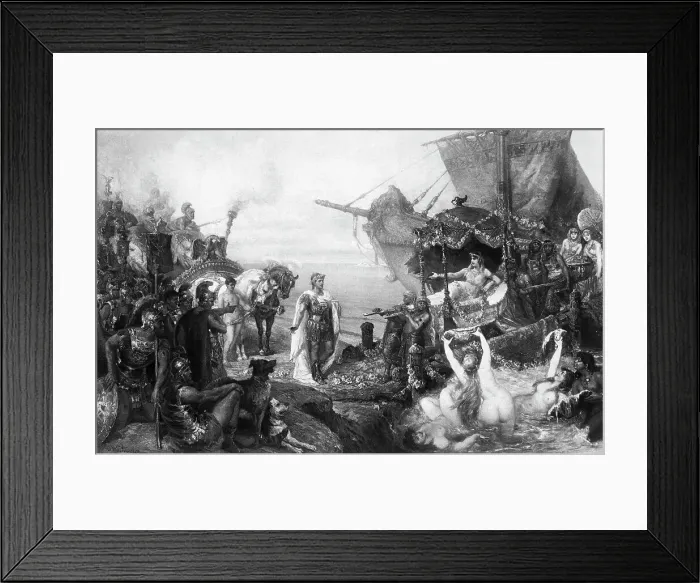 Framed Print : Cleopatra Sails Ashore To Meet Anthony Framed Print : Cleopatra Sails Ashore To Meet Anthony