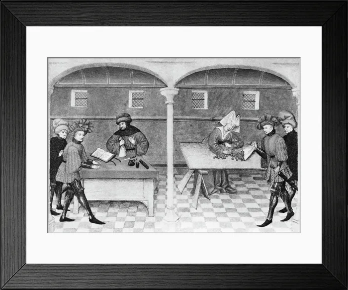 Framed Print : Banking Operations in the 15 Century Framed Print : Banking Operations in the 15 Century