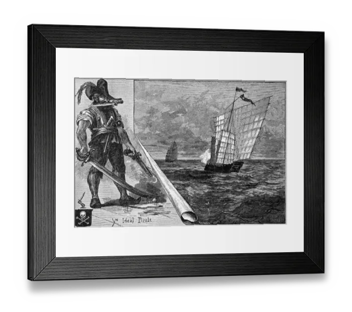 Framed Print : Ye Ideal Pirate Illustration Framed Print : Ye Ideal Pirate Illustration