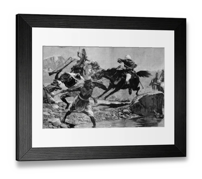 Framed Print : Illustration; British Fighting Sudanese Framed Print : Illustration; British Fighting Sudanese