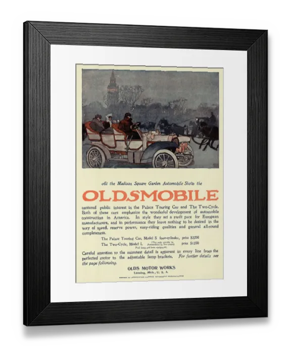 Framed Print : Color Advertisement 1906 Oldsmobile Framed Print : Color Advertisement 1906 Oldsmobile