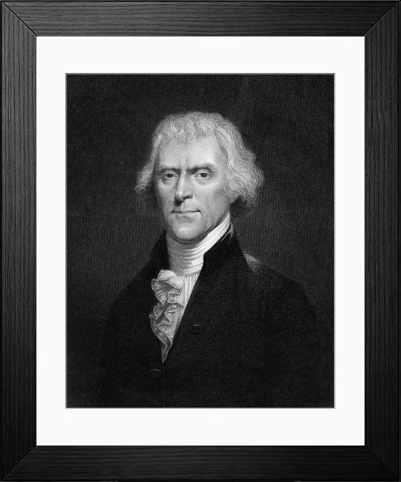 Framed Print : Thomas Jefferson Head / Shoulders Portrait Framed Print : Thomas Jefferson Head / Shoulders Portrait