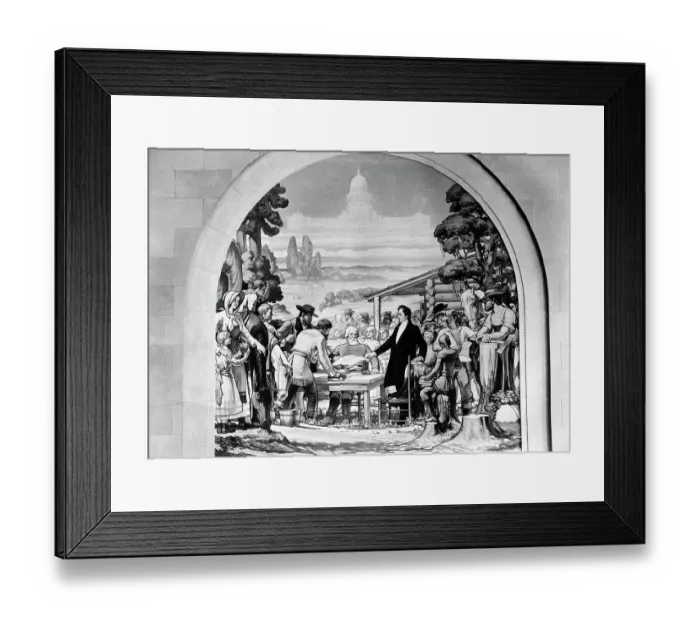 Framed Print : Gathering Of Texas Colonists Framed Print : Gathering Of Texas Colonists