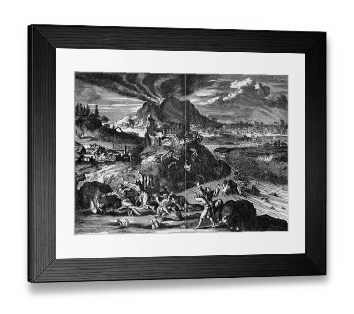 Framed Print : Illustration Of Great Earthquake Of 1650 Framed Print : Illustration Of Great Earthquake Of 1650
