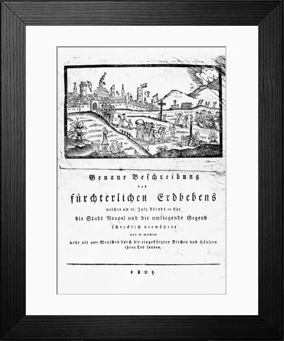 Framed Print : Title Page To Description Of Earthquake Framed Print : Title Page To Description Of Earthquake