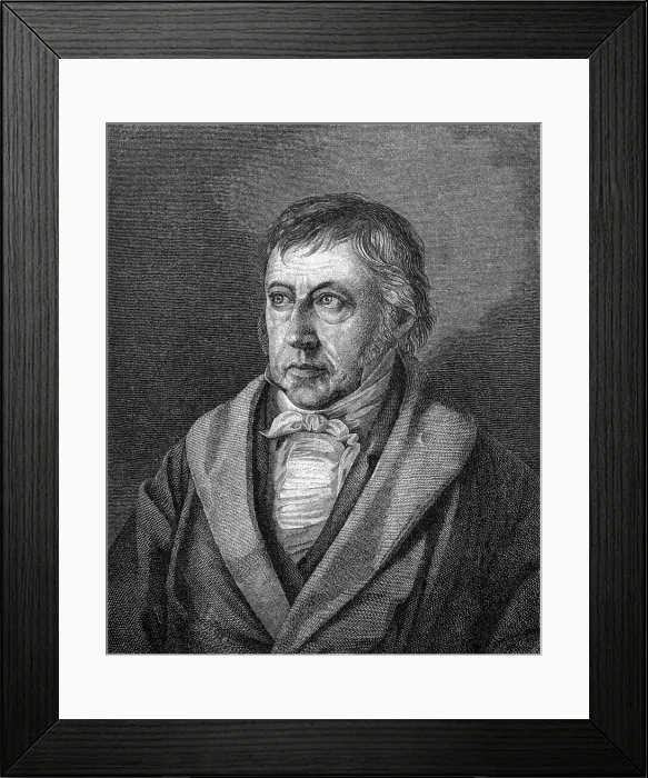 Framed Print : Portrait Engraving of Georg Wilhelm Friedrich Hegel Framed Print : Portrait Engraving of Georg Wilhelm Friedrich Hegel
