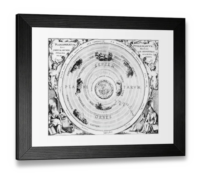 Framed Print : Diagram Of Ptolemaic Solar System
