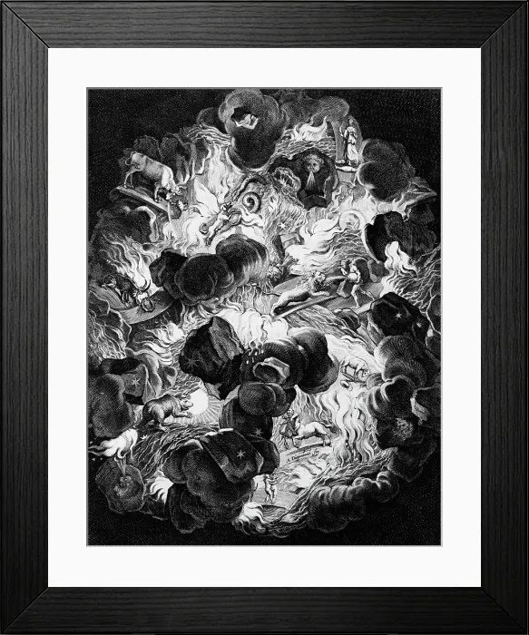 Framed Print : Illus. Of Chaos W / Mythological Figures Framed Print : Illus. Of Chaos W / Mythological Figures