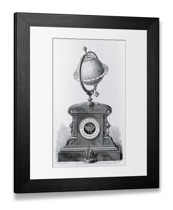 Framed Print : Globe With Adjustable Axis