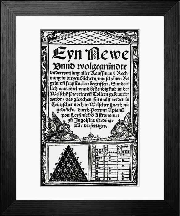 Framed Print : Illust.;Pascal'S Triangle;Math Titlepage Framed Print : Illust.;Pascal'S Triangle;Math Titlepage