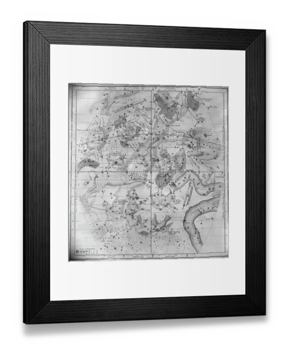 Framed Print : Chart Of Constellations Framed Print : Chart Of Constellations