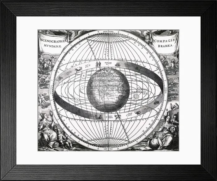 Framed Print : Concept Of Universe;Tychoe Brahe;Illus Framed Print : Concept Of Universe;Tychoe Brahe;Illus