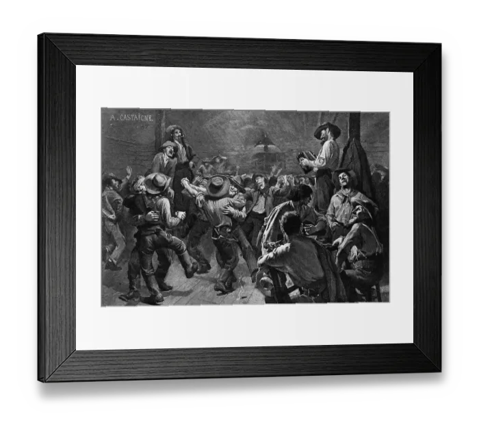 Framed Print : Men Dancing At Miners Ball Framed Print : Men Dancing At Miners Ball