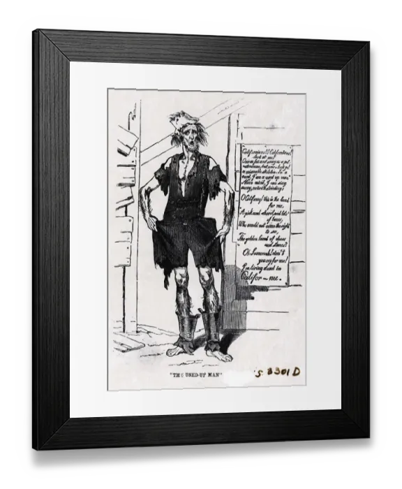 Framed Print : The Used-Up Man-Ridiculing The Gold Rush Framed Print : The Used-Up Man-Ridiculing The Gold Rush