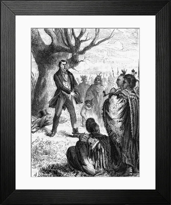 Framed Print : Joseph Smith Preaching To Nat. Americans Framed Print : Joseph Smith Preaching To Nat. Americans