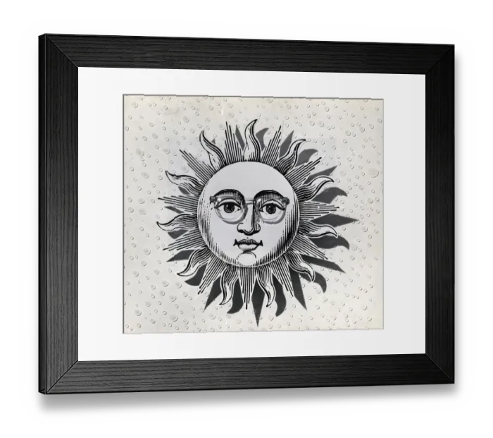 Framed Print : Sun Wearing Face & Sunglasses B4 Rain Framed Print : Sun Wearing Face & Sunglasses B4 Rain