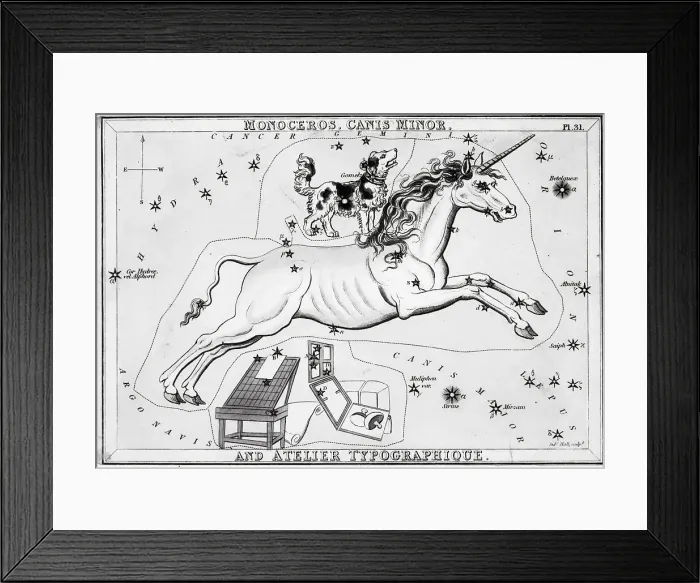 Framed Print : Constellations Monoceros & Canis Minor Framed Print : Constellations Monoceros & Canis Minor