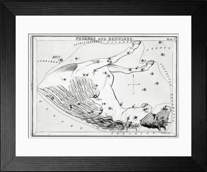 Framed Print : Constellations Pegasus & Equuleus Framed Print : Constellations Pegasus & Equuleus