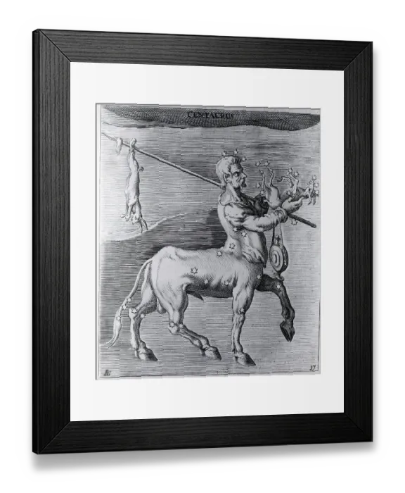 Framed Print : Engraving Of Centaur Constellation Framed Print : Engraving Of Centaur Constellation