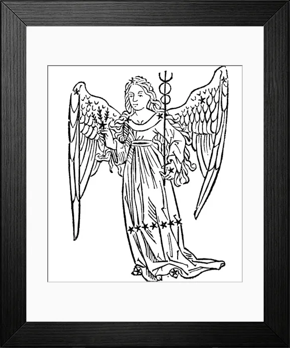 Framed Print : Depiction Of Zodiac Sign Virgo; Virgin Framed Print : Depiction Of Zodiac Sign Virgo; Virgin