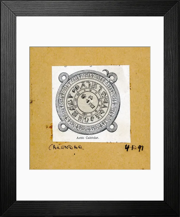 Framed Print : Diagram Of Aztec Calendar Framed Print : Diagram Of Aztec Calendar