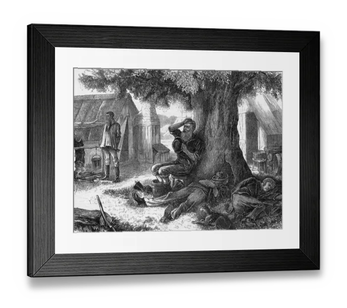Framed Print : Men Resting Under Tree Framed Print : Men Resting Under Tree