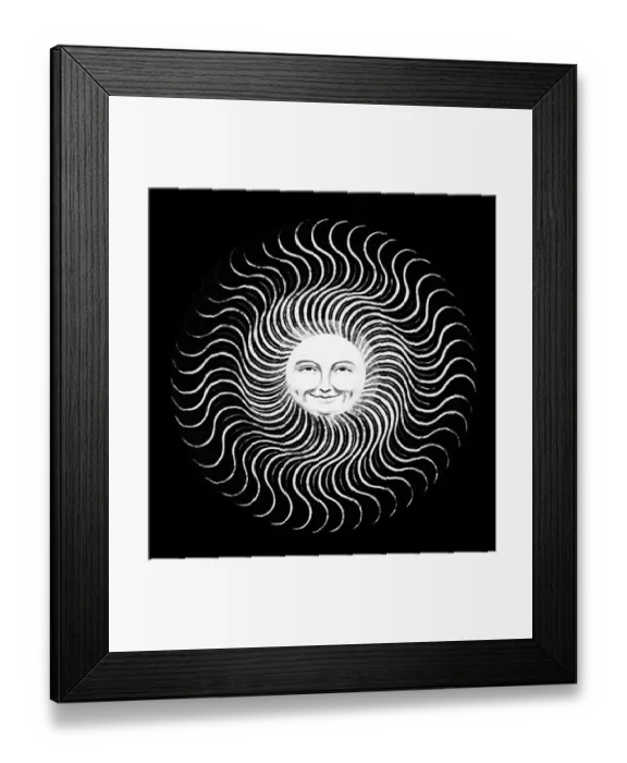 Framed Print : Illustration of a Smiling Sun Framed Print : Illustration of a Smiling Sun