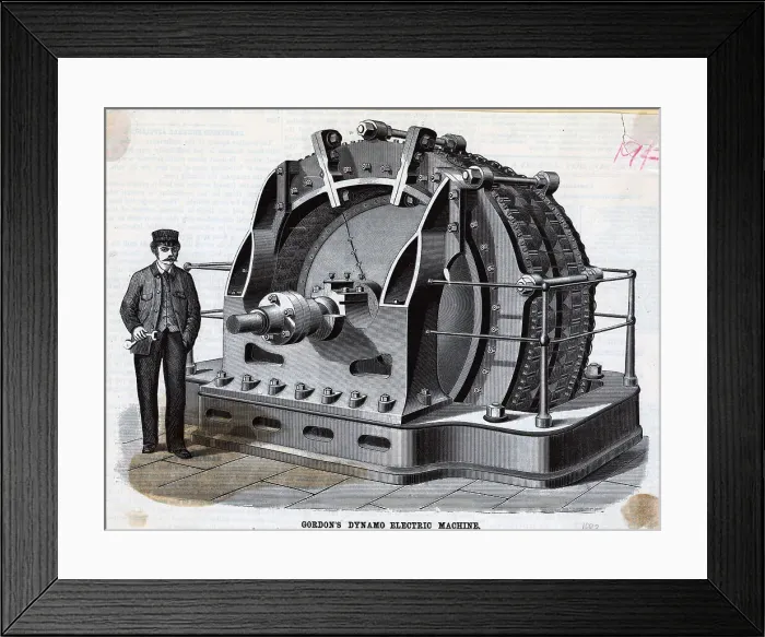 Framed Print : Gordon'S Dynamo-Electric Machine Illus Framed Print : Gordon'S Dynamo-Electric Machine Illus